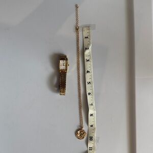 Gold Watch and Necklace Set